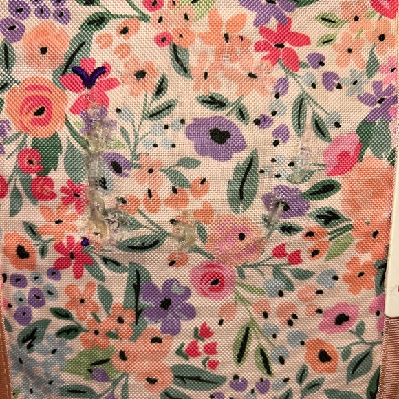 MarleyLilly Large Insulated Travel Cooler Bag Coral Floral Pattern NWTS - Picture 8 of 10